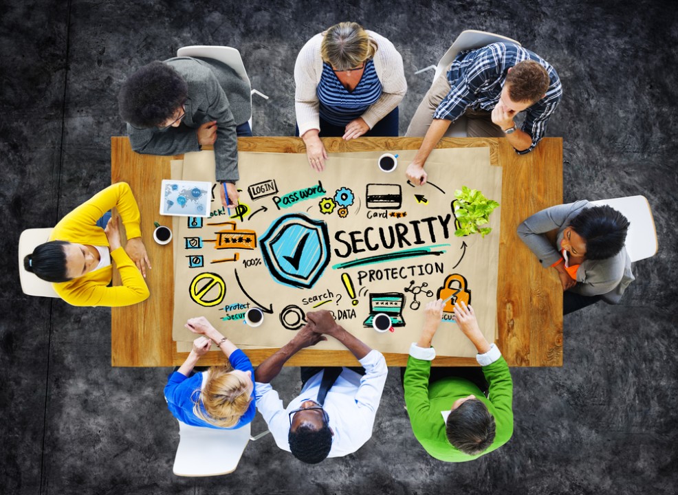 Employees Collaborating on Cybersecurity